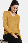 Zivame Comfy Knits Loungewear Top - Nugget Gold — thumbnail 1